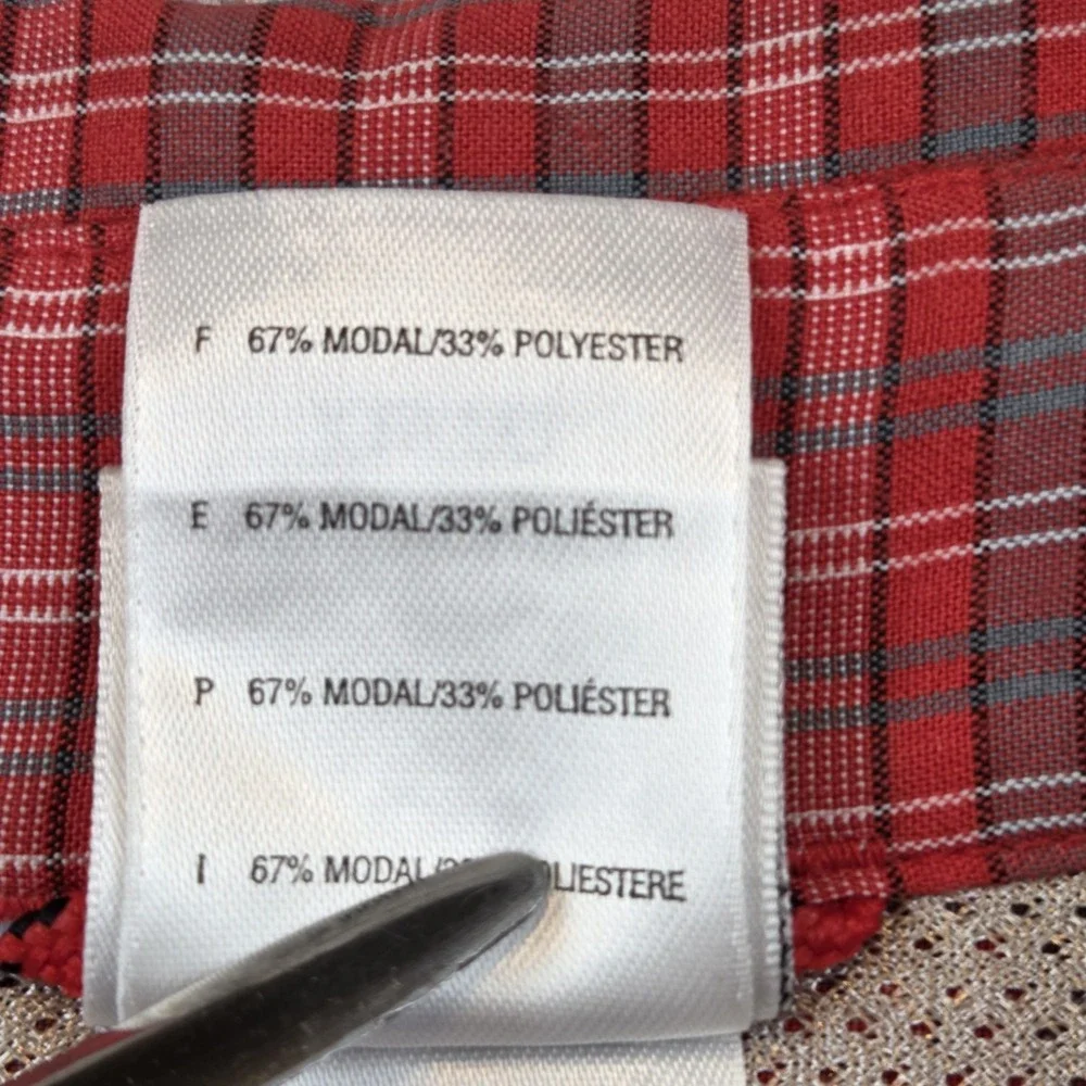 The North Face Red Plaid‎ Short Sleeve Shirt Men's XL Button Up Active Outdoors